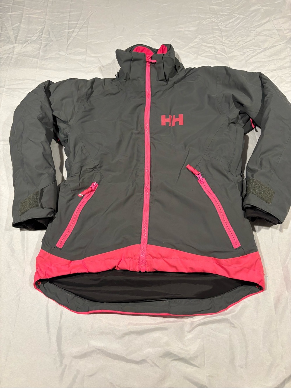 Helly Hansen Kids' Size 12 Green & Pink Insulated Snowboarding Jacket